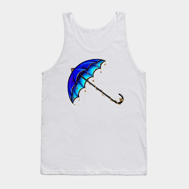 Blue Umbrella Tank Top by Hafsa_Aly